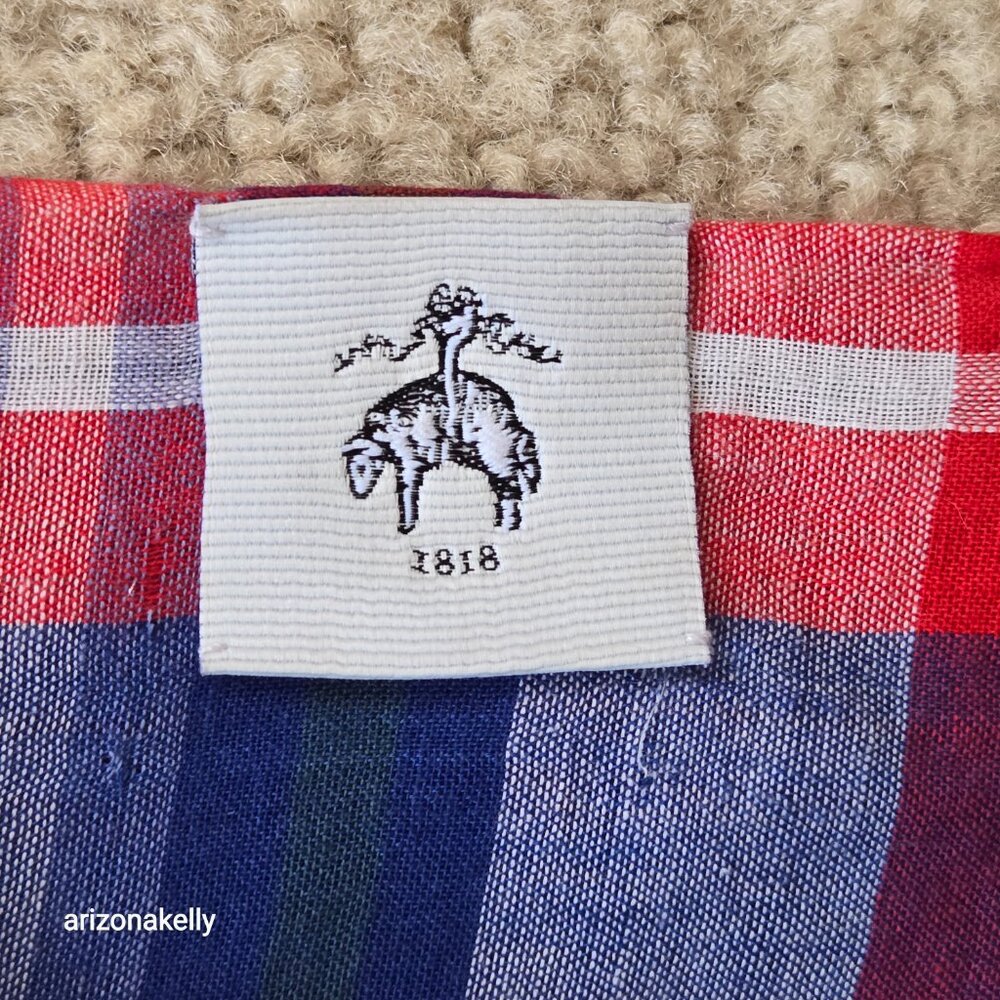 Brooks Brothers Cotton Scarf Lightweight RED - Picture 10 of 11